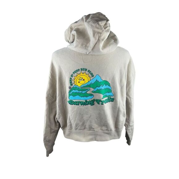 Element medium burning trails blunts huff and puff run club cropped tan hoodie - Picture 4 of 6